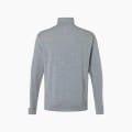 M COLORADO ZIP TURTLENECK Cashmere Grey Melange/Fresh White