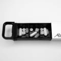 Waterproof Pill Canister Brushed Aluminium