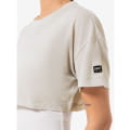 W CROP TEE White Stone Melange/Fresh White