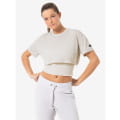 W CROP TEE White Stone Melange/Fresh White