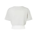 W CROP TEE White Stone Melange/Fresh White