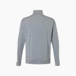 M COLORADO ZIP TURTLENECK Cashmere Grey Melange/Fresh White