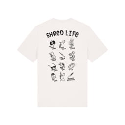 T-SHIRT CHAS CHRISTIANSEN SHRED LIFE WHITE