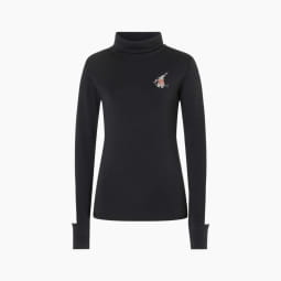 W BUNNY ROLL NECK Jet Black/Fresh White/Various