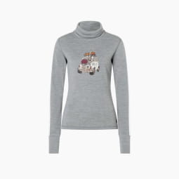 W CARSKI ROLL NECK Cashmere Grey Melange/Fresh White/Various