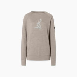 W CHARMING DEER BRUSH LS Vintage Khaki Melange/White Stone/Feather Gr