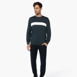 M MONTANA LS Blueberry/Fresh White