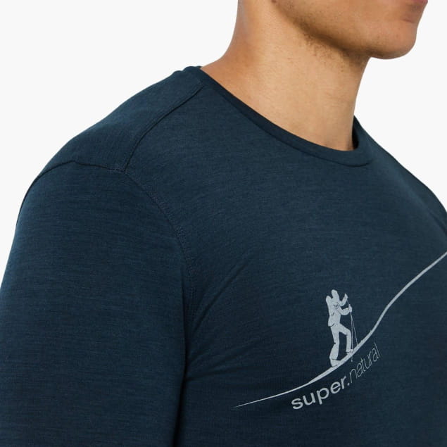 M HAUTE ROUTE BRUSH LS Blueberry/Vapor Grey