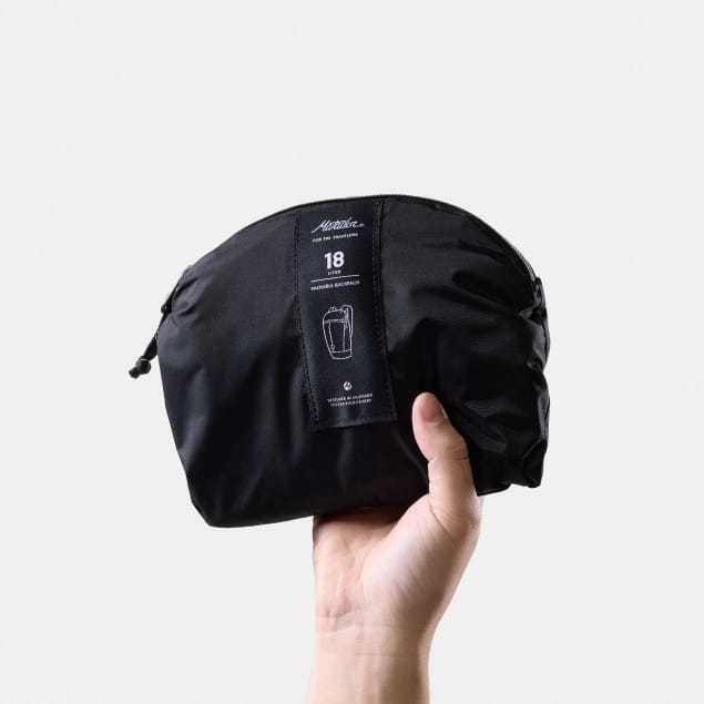 18L Zipper Packable Backpack Black
