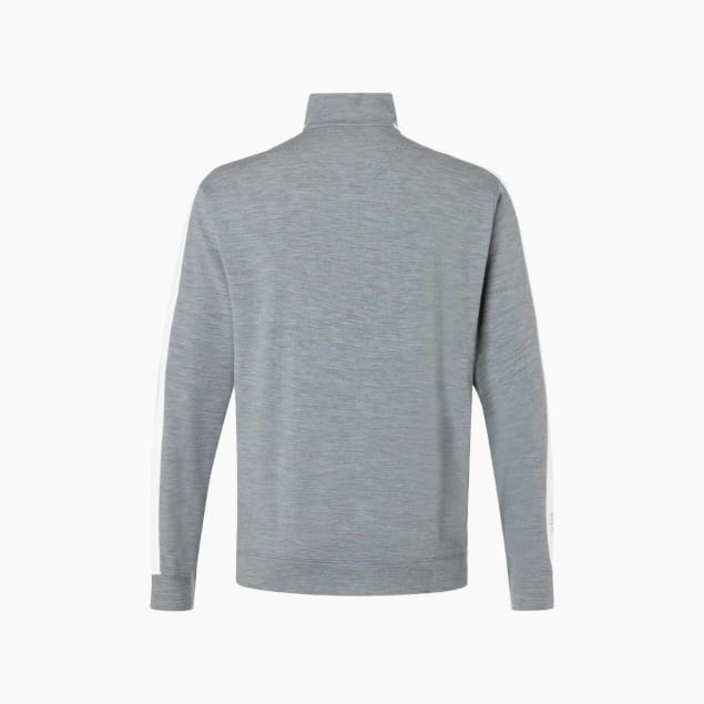 M COLORADO ZIP TURTLENECK Cashmere Grey Melange/Fresh White