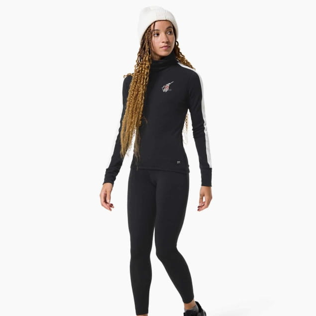 W BUNNY ROLL NECK Jet Black/Fresh White/Various