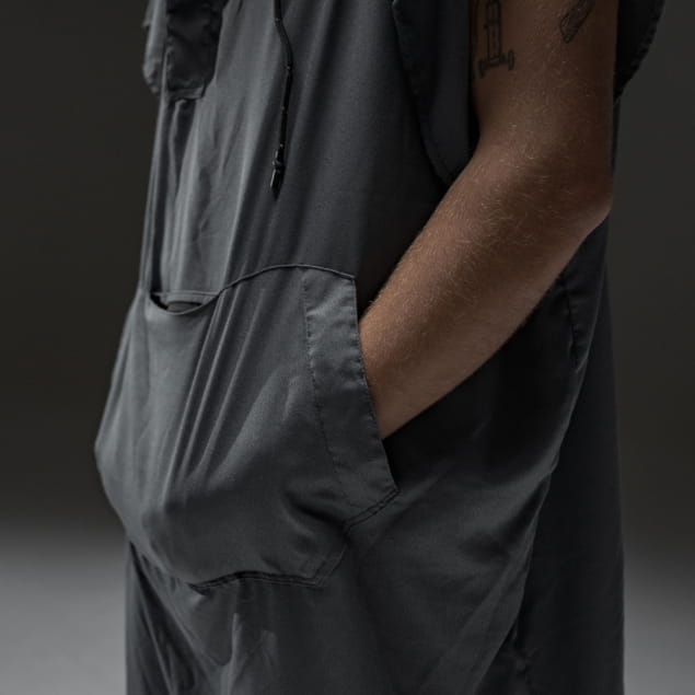 Nanodry Packable Towel Poncho Charcoal