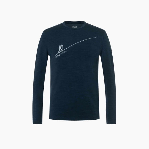 M HAUTE ROUTE BRUSH LS Blueberry/Vapor Grey