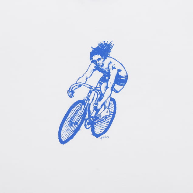 T-SHIRT GERRY WEDD CYCLIST SURFER WHITE