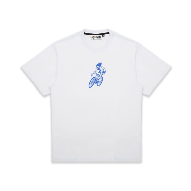 T-SHIRT GERRY WEDD CYCLIST SURFER WHITE