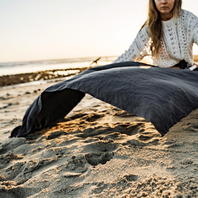 Nanodry Packable Beach Towel Charcoal