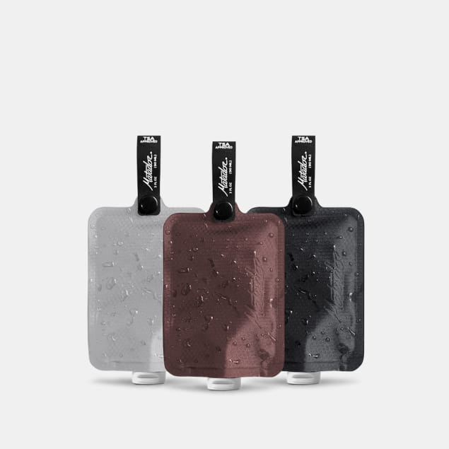 FlatPak 90ml Toiletry Bottle Pack x3 Charcoal/Garnet/Arctic White