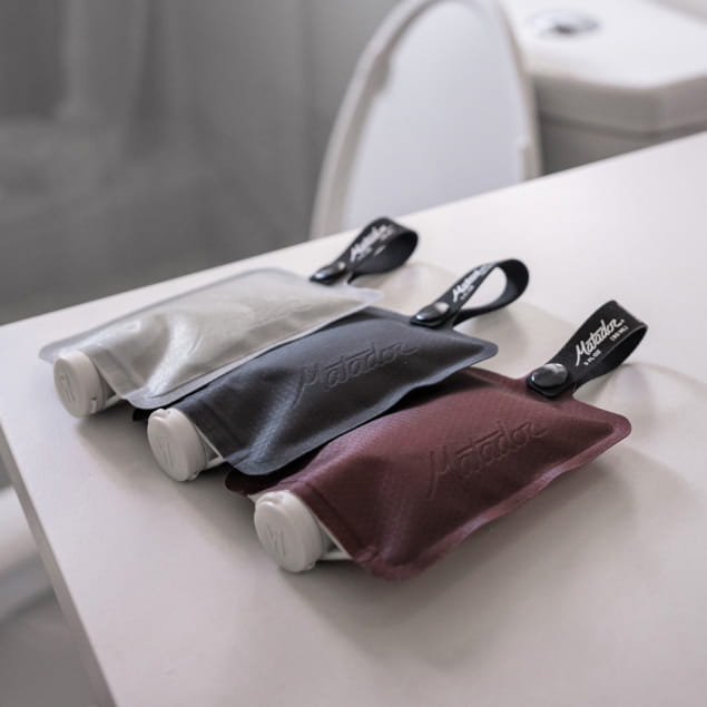 FlatPak 90ml Toiletry Bottle Pack x3 Charcoal/Garnet/Arctic White