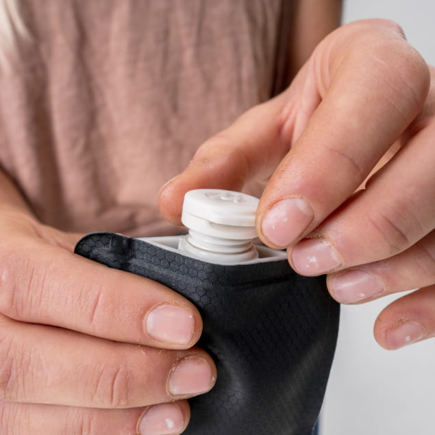 FlatPak 90ml Toiletry Bottle Pack x3 Charcoal/Garnet/Arctic White