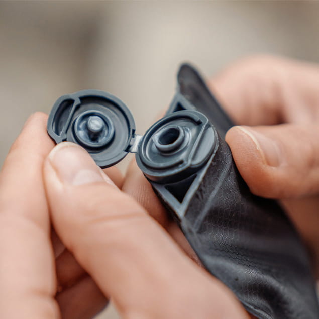 FlatPak 90 ml Toiletry Bottle Pack x3 Charcoal/Slate Blue/Sage