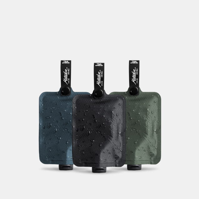 FlatPak 90 ml Toiletry Bottle Pack x3 Charcoal/Slate Blue/Sage