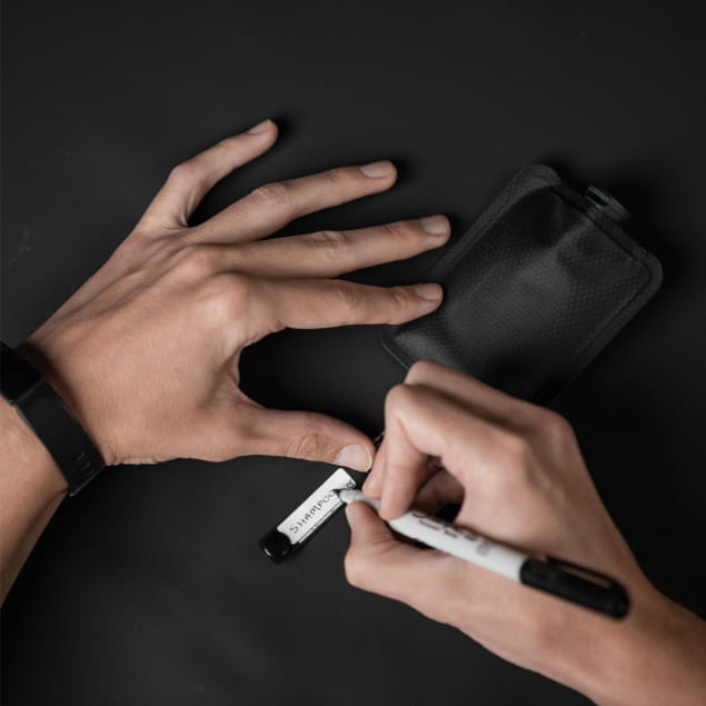 FlatPak 90 ml Toiletry Bottle Pack x3 Charcoal/Slate Blue/Sage