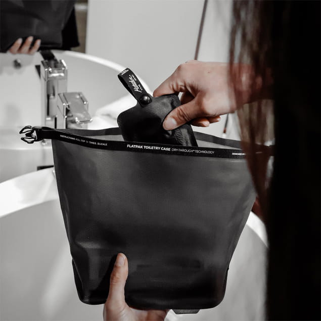 FlatPak 2L Waterproof Toiletry Case Charcoal