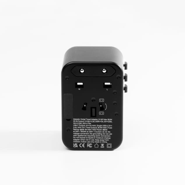 Global Travel Adapter Black