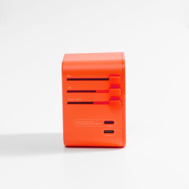Global Travel Adapter Orange