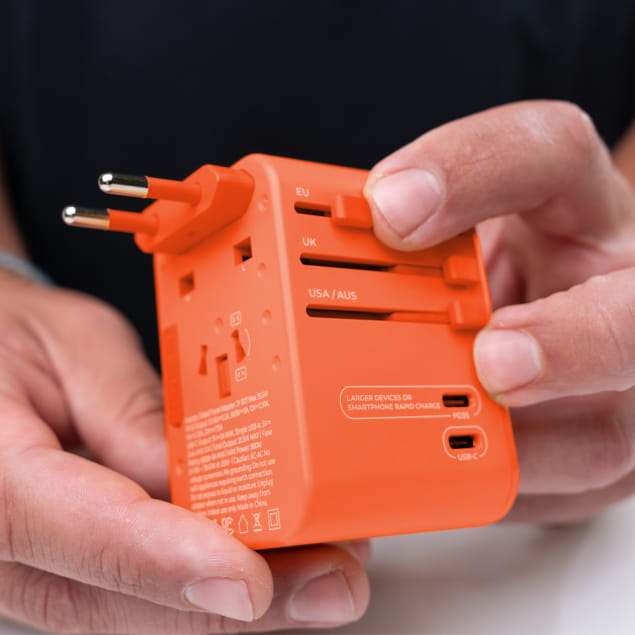 Global Travel Adapter Orange