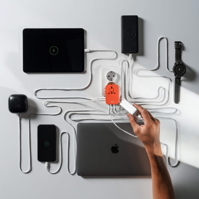 Global Travel Adapter Orange