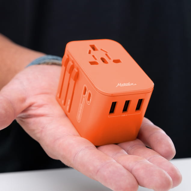 Global Travel Adapter Orange