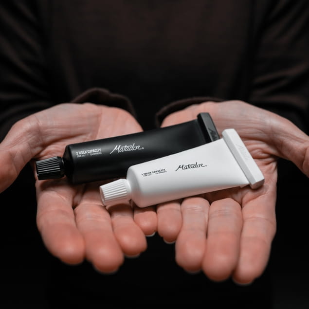 Refillable Toothpaste Tubes Pack x2 22/35ml Black and White