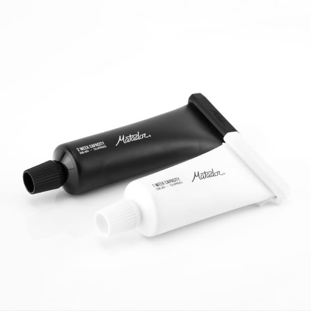 Refillable Toothpaste Tubes Pack x2 22/35ml Black and White