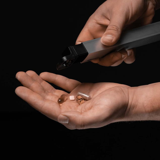 Waterproof Pill Canister Brushed Aluminium