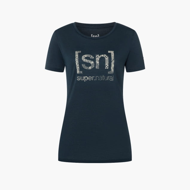 W ARABESQUE TEE Blueberry/Semolina