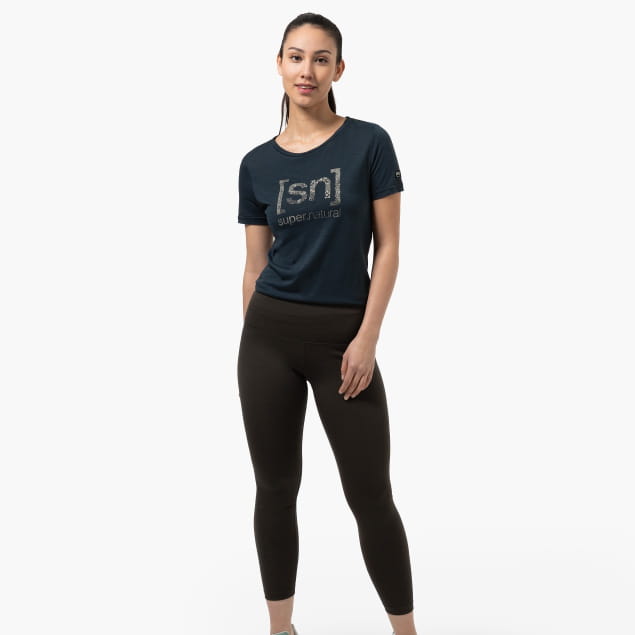 W ARABESQUE TEE Blueberry/Semolina