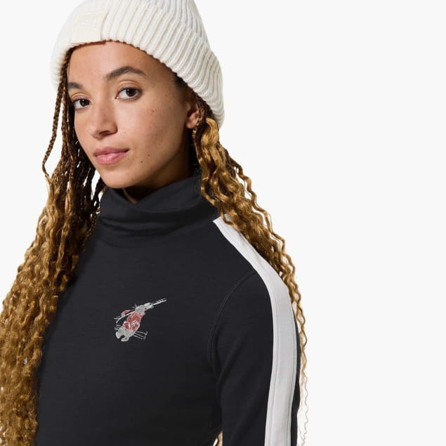 W BUNNY ROLL NECK Jet Black/Fresh White/Various