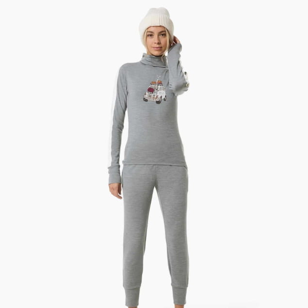 W CARSKI ROLL NECK Cashmere Grey Melange/Fresh White/Various