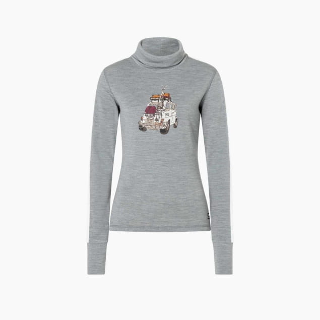 W CARSKI ROLL NECK Cashmere Grey Melange/Fresh White/Various