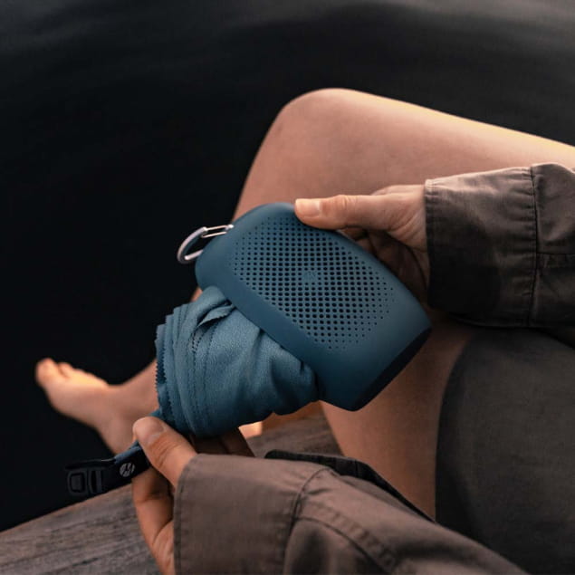 NanoDry Packable Shower Towel Slate Blue