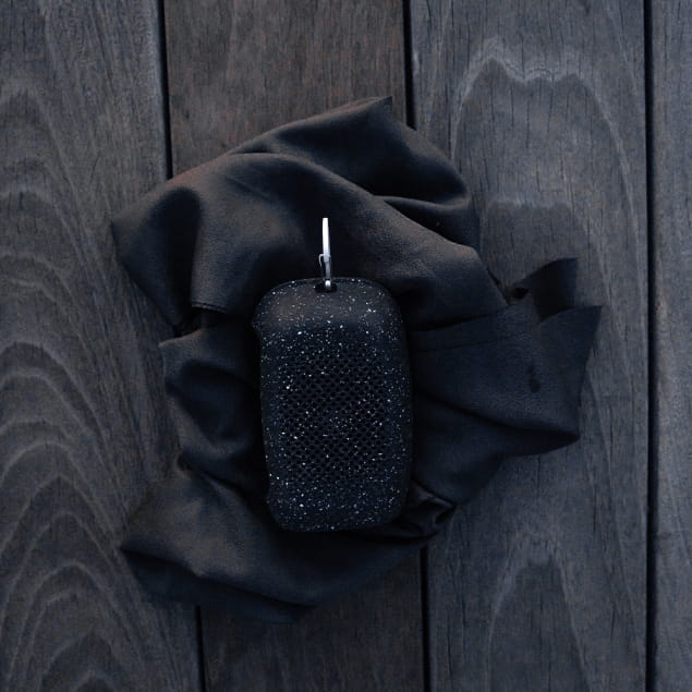 NanoDry Packable Shower Towel Black Granite