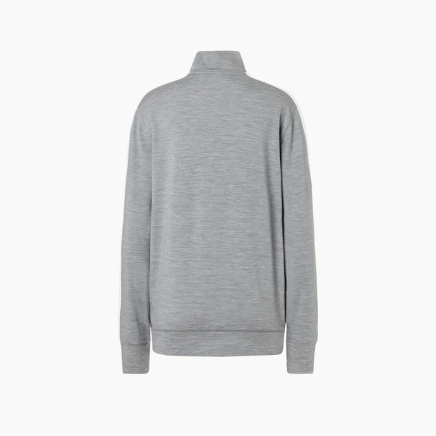 W COLORADO ZIP TURTLENECK Cashmere Grey Melange/Fresh White