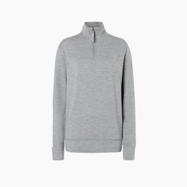 W COLORADO ZIP TURTLENECK Cashmere Grey Melange/Fresh White