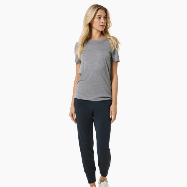 W CASUAL RIB BIO J TEE Cashmere Grey Melange